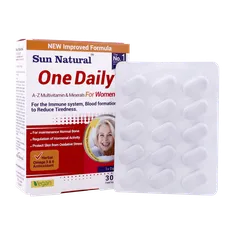 قرص مولتی ویتامین و مینرال بانوان بالای 50 سال وان دیلی سان نچرال | One Daily Multivitamin and Minerals Tablet for Women +50 - Sun Natural