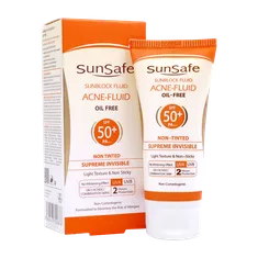فلوئید ضد آفتاب فاقد چربی SPF50 سان سیف | SunSaf Acne-Fluid Sunblock spf50  50 Ml