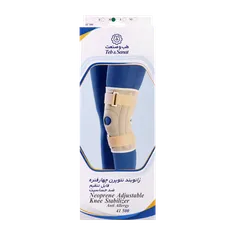 زانو بند نئوپرن چهار فنره قابل تنظیم طب و صنعت کد 41500  | Teb & Sanat Neoprene Adjustable Knee Stabilizer