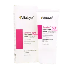 فلوئید ضد آفتاب SPF50 سنسی ویت ویتالیر | Sensitive Sunscreen Fluid SPF50 - Vitalayer
