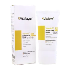 فلوئید ضد آفتاب SPF50 ویتامین سی ویتالیر | Vitamin C Sunscreen Fluid SPF 50 - Vitalayer