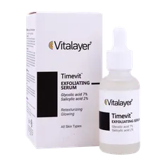 سرم لایه بردار گلایکولیک اسید 7% تایم ویت ویتالیر  | Vitalayer Timevit Glycolic Acid 7% Exfoliating Serum 30 ml
