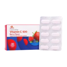 قرص جویدنی ویتامین سی 500 ویتامین لایف 30 عددی | Vitamin C 500 Chewable Tablet - Vitamin Life