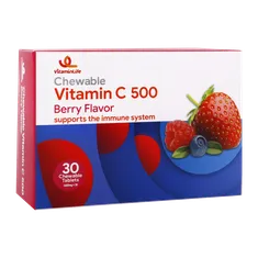 قرص جویدنی ویتامین سی 500 ویتامین لایف 30 عددی | Vitamin C 500 Chewable Tablet - Vitamin Life