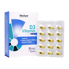 کپسول ویتامین D3 1000 ویواتیون |  Vitamin D3 Softgels - Viva Tune