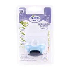 پستانک ارتودنسی کلاسیک ساده وی کر از 6 تا 12 ماهگی کد P119 | Wee Care Orthodontic Pacifier Classic 6-12months code p119