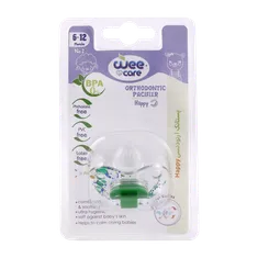 پستانک ارتودنسی Happy وی کر از 6 تا 12 ماهگی کد P116 | Wee Care Orthodontic Pacifier Happy 6-12 months code p116