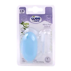 مسواک انگشتی وی کر سیلیکونی تا 24 ماهگی کد S601 | Wee care Silicone Finger Toothbrush code S601