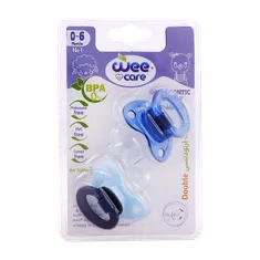 پستانک ارتودنسی دوقلوی وی کر از بدو تولد کد P131 | Wee Care Orthodontic Pacifier Double 0-6 months code p131