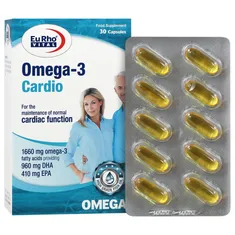 کپسول امگا 3 کاردیو یوروویتال | Eurho Vital Omega 3 Cardio 30 CAPS