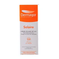 کرم ضد آفتاب بی رنگ SPF50 سولار درماگور 40 میلی لیتری | Solaire Very High Protection Sun Cream SPF 50 - Dermagor