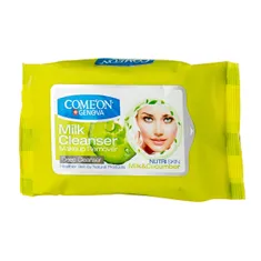 دستمال شیر پاک کن آرایش حاوی عصاره خیار کامان | Milk Cleanser Make-up Remover Wipe with Cucumber Extract - Come'on