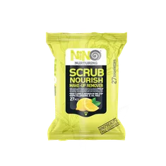 دستمال مرطوب پاک کننده آرایش پوست نینو 27 عددی | Scrub Nourish Make-Up Remover - Nino