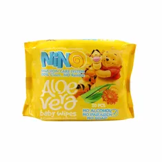 دستمال مرطوب کننده پوست کودک نینو عصاره کالاندولا و آلوئه ورا | Baby Moisturizer Cleanser Wet Wipes with Aloe Vera and Calendula Extracts 20 pcs - Nino