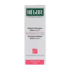 شامپو بالسام ۲ در ۱ حاوی پروتئین ابریشم هگور | Two-in-one Shine Balsam Shampoo with Silk Protein - Hegor