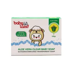 صابون شفاف بچه بی بی لند عصاره آلوئه ورا  | Aloe Vera Clear Baby Soap - Baby Land