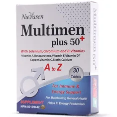قرص مولتی من پلاس آقایان بالای 50 سال نوتراسن فارما | Nutrasen Pharma Multimen Plus 50