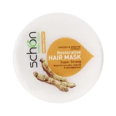 ماسک موی ترمیم کننده جینسینگ و کراتین موهای بسیار خشک و رنگ شده شون | Restorative Hair Mask with Ginseng and Keratin Extract for Very Dry, Colored and Damaged Hair 300 ml - Schon