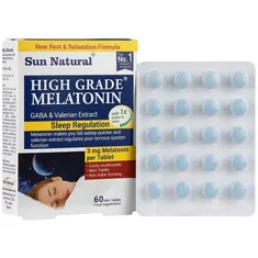 قرص ملاتونین های گرید سان نچرال | High Grade Melatonin - Sun Natural