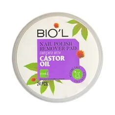 پد لاک پاک کن حاوی ویتامین ای و روغن کرچک بیول | Nail Polish Remover Pad Enriched with Castor Oil and Vitamin E - Bio'l  