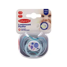 پستانک شب تاب ارتودنسی بی بی لند کد 487 | Orthodontic Luminescent Pacifier Code 487 - Baby Land