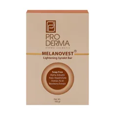 پن روشن کننده پوست ملانووست پرودرما | Melanovest Lightening Syndet Bar - Pro Derma