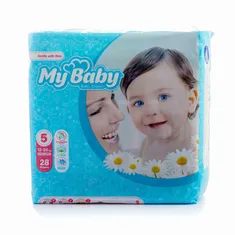 پوشک کامل بچه سایز 5 خیلی بزرگ مای بیبی 28 عددی  | Extra Large Size 5 Baby Diaper 28 pcs - My Baby