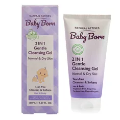 ژل شستشوی سر و بدن کودک بیبی برن 150 میلی لیتری | 2 in 1 Gentle Cleansing Gel - Baby Born