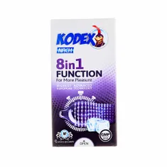 کاندوم هشت کاره کدکس 10 عددی  | 8 in 1 function Condom 10 Pcs - Kodex