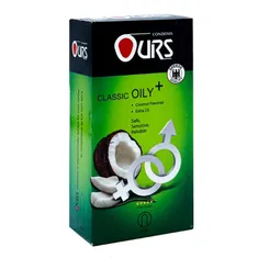 کاندوم روان کننده نارگیلی کلاسیک اویلی پلاس اورز | Classic Oily Plus 12 Pcs Condom - Ours