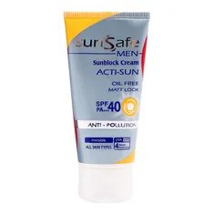 کرم ضد آفتاب SPF 40 مردانه اکتی‌ سان سان سیف | Acti-sun Invisible Sunblock Cream SPF 40 for Men - Sun Safe