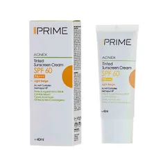 کرم ضد آفتاب رنگی SPF 60 پوست چرب پریم  | Tinted Sunscreen Cream SPF 60 for Oily Skin - Prime