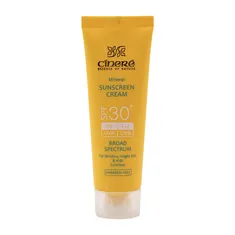 کرم ضد آفتاب بی رنگ SPF 30 پوست حساس و نازک سینره | Mineral Colorless Sunscreen Cream SPF 30 for Sensitive Fragile Skin and Kids - Cinere