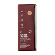 کرم ضد آفتاب و ضد لک رنگی پوست خشک و معمولی SPF 40 لافارر  | Tinted Anti-spot Suncreen SPF 40 for Normal to Dry Skin - La farrerr