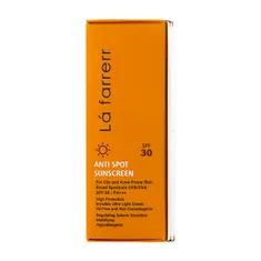 کرم ضد آفتاب و ضد لک SPF 30 لافارر پوست چرب و مستعد آکنه | Anti-spot Sunscreen for Oily and Acne-prone Skin SPF 30 - La farrerr