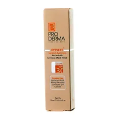 کرم ضد آفتاب و ضد چروک رنگی دور چشم آی وست SPF 30 پرودرما | Eyevest Tinted Sunblock Anti-wrinkle Eye Cream SPF 30 - Pro Derma
