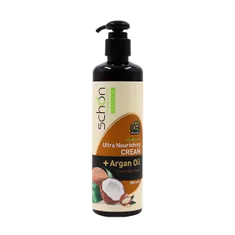 کرم نرم و مرطوب کننده نارگیل و آرگان شون  | Coconut Oil Ultra Nourishing Cream + Argan Oil - Schon