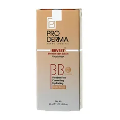بی بی کرم SPF 40 پوست چرب و جوش دار بی بی وست پرودرما  | BBVest Face and Neck Blemish Balm Cream SPF 40 for Oily and Acneic Skin - Pro Derma