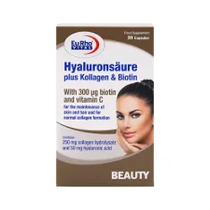 کپسول هیالورون سائور پلاس کلاژن و بیوتین یوروویتال | Hyaluronic Acid plus Collagen and Biotin Capsule - Eurho Vital