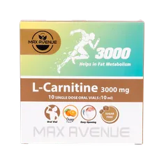 ویال ال کارنیتین 3000 مکس اونیو | L Carnitine Oral Solution 3000 mg - MAX AVENUE