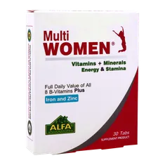 قرص مولتی وومن آلفا ویتامینز 30 عددی |  Multi Women Tablet 30 Count - Alfa Vitamins