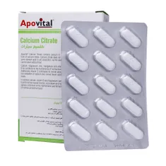 قرص کلسیم سیترات منیزیم زینک و ویتامین دی آپوویتال | Apovital Calcium Citrate Magnesium Zinc And Vitamin D 30 Tabs