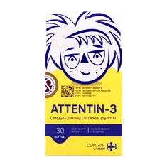 سافت ژل اتنتین 3 جهان فارمد آریا | Jahan Pharmed Aria Attentin 3 30 Softgels