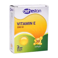 کپسول ویتامین ای 200 بهستان | Vitamin E 200 IU - Behestan Behdasht