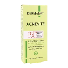 فلوئید ضد آفتاب SPF50 آکنویت درمالیفت پوست چرب | Anti Acne & Sebum Regulating Sunscreen Fluid - Dermalift