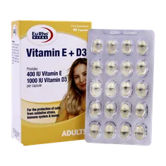 کپسول ویتامین ای و د3 یوروویتال | Vitamin E + D3 - EuRho VITAL