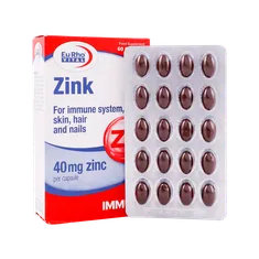 کپسول زینک 40 یوروویتال 60 عددی | Zink Capsule - EuRho VITAL