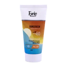 ضد آفتاب بی رنگ SPF50 اورین پوست خشک و حساس | Evrin Sunscreen Cream SPF 50 for Sensitive and Dry Skin