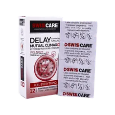 کاندوم تاخیری Delay Mutual Climax سوئیس کر 12 عددی | Delay Mutual Climax 12 Pieces Condom - Swisss Care