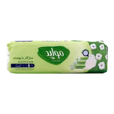 نوار بهداشتی مولپد خیلی بزرگ ضخیم مشبک با عصاره پنبه | Maxi Thick Extra Large Perforated Sanitary Pad with Cotton Extract - Molped 